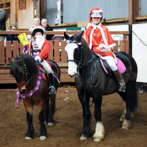 Katie and Rachel at Christmas Jumping